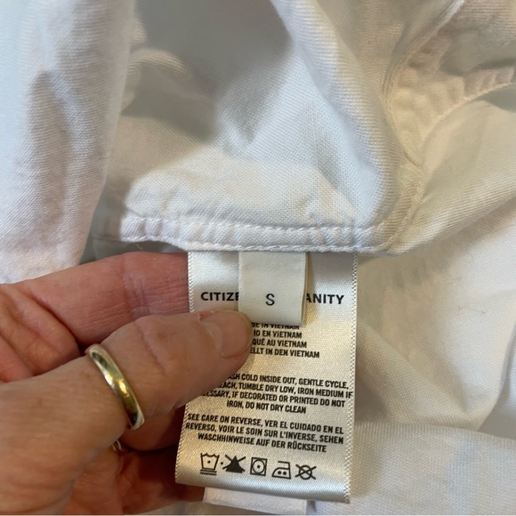 Citizens of Humanity Kayla Shirt In Optic White size small - Picture 8 of 11